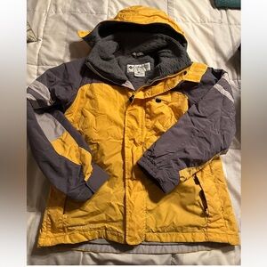 Columbia Kids Puffer Jacket in Yellow and Gray